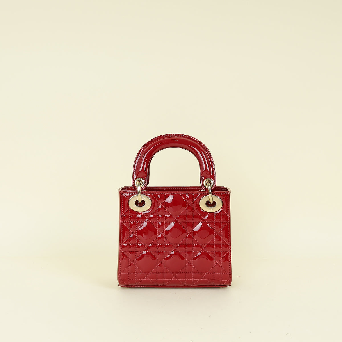 Christian Dior Cherry Red Lady Dior Mini Chain Bag