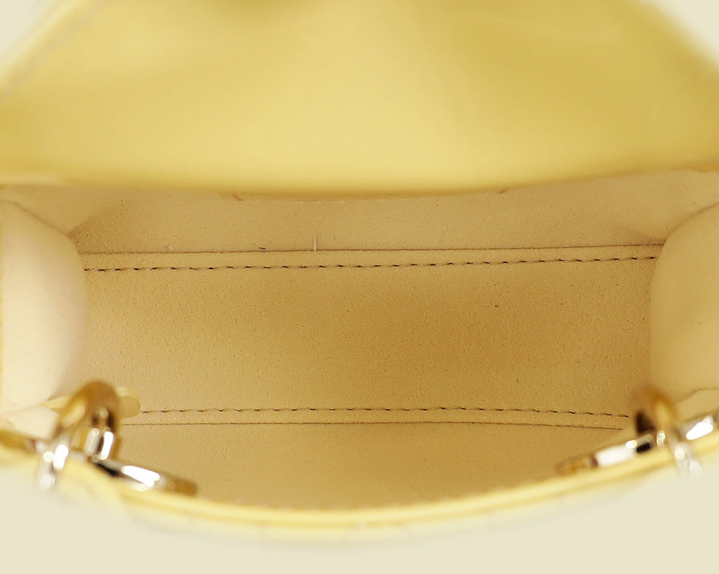 Christian Dior Yellow Micro Lady Dior Bag