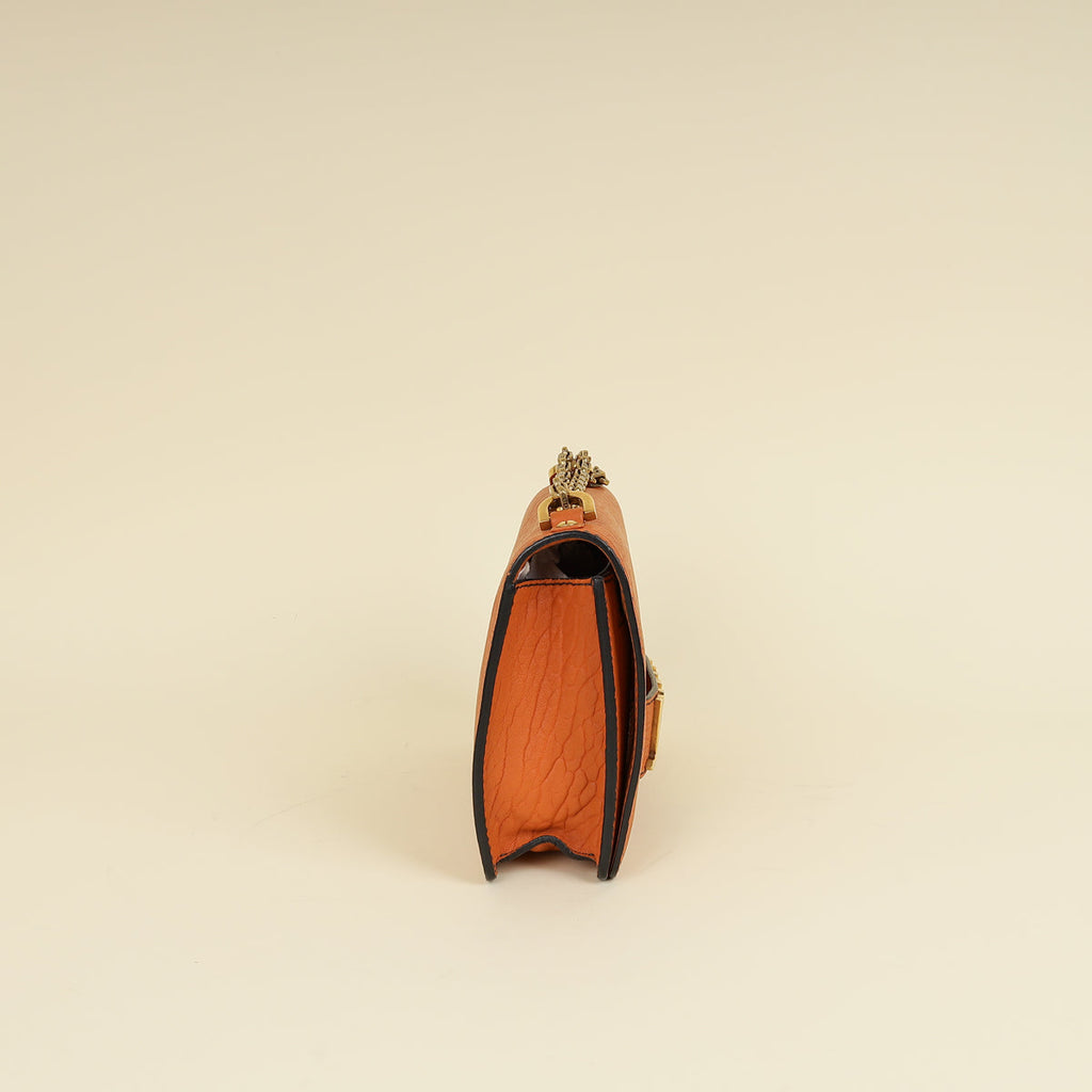 Christian Dior Orange J'adior Medium Flap Chain Bag