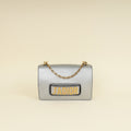 Christian Dior Metallic Grey J'adior Medium Flap Chain Bag