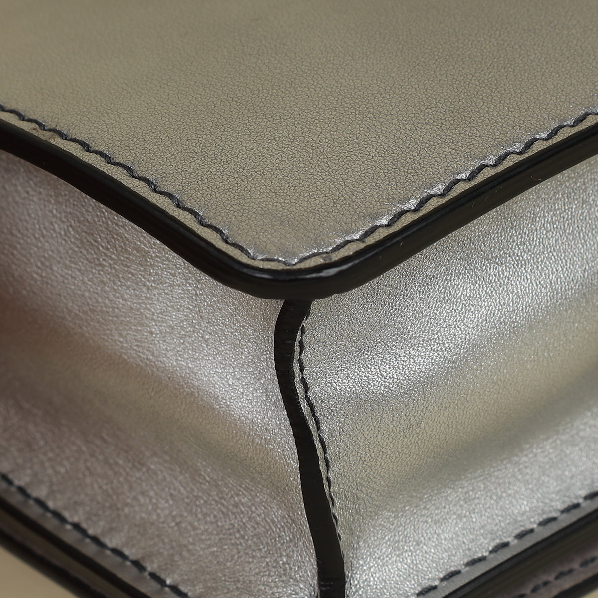 Christian Dior Metallic Grey J'adior Medium Flap Chain Bag