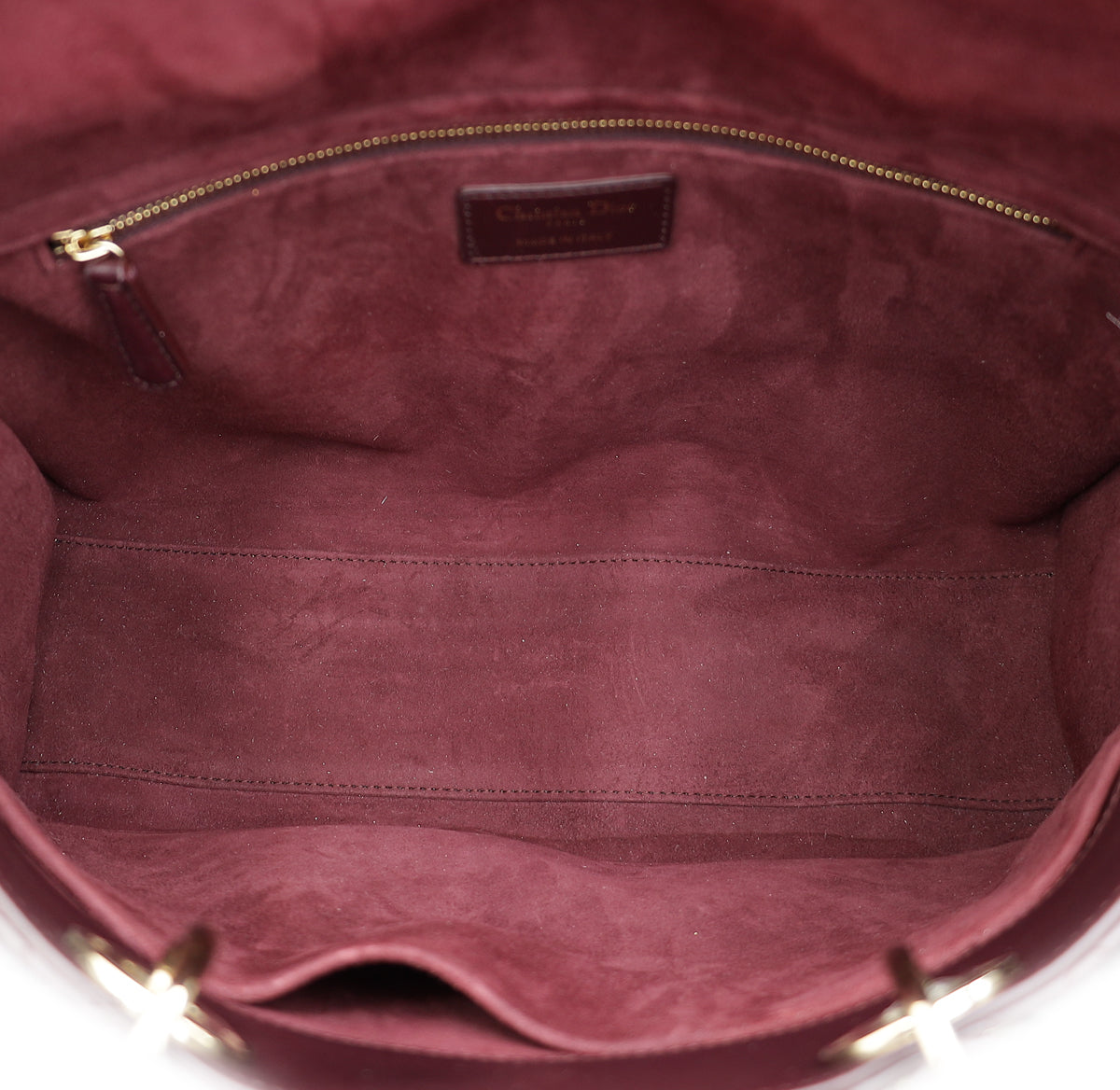 Christian Dior Burgundy Lady Dior Large Bag W/ Twilly