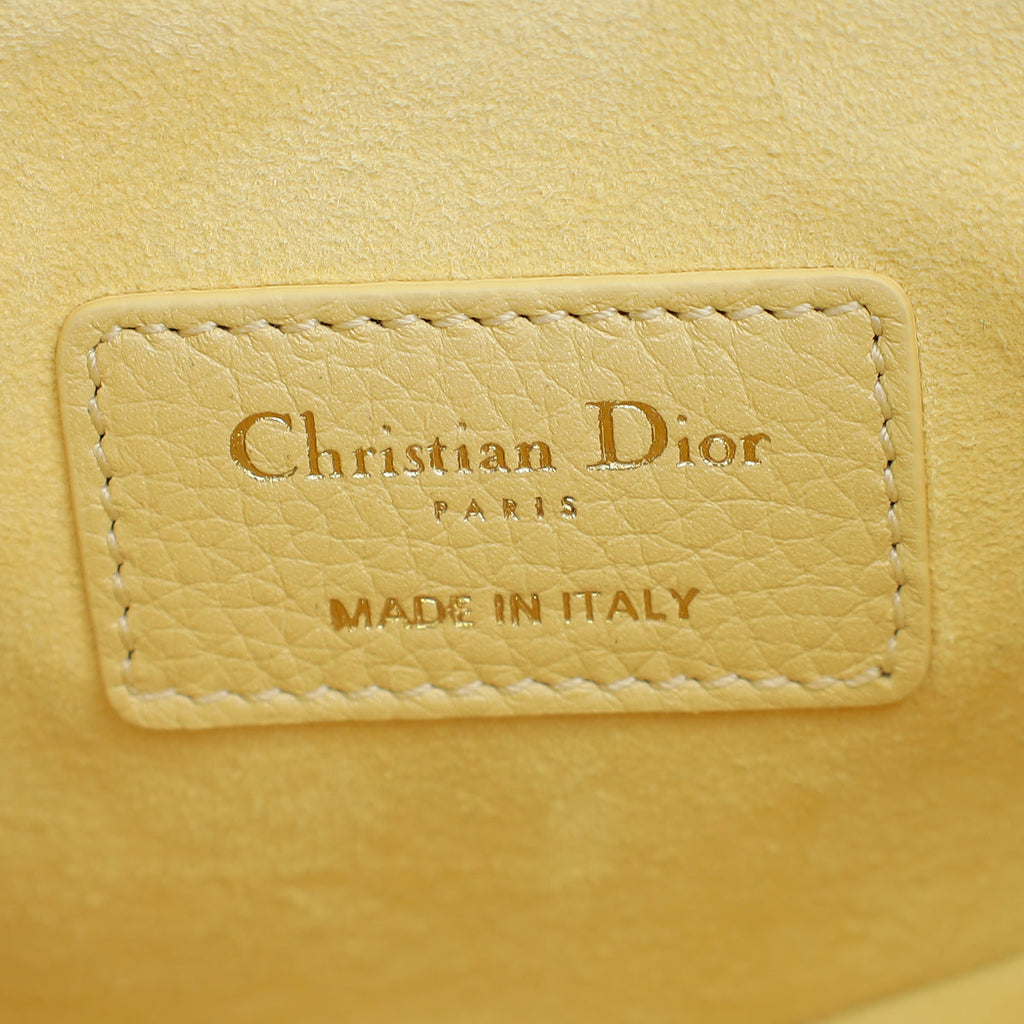Christian Dior Yellow Mini Saddle Bag w/Strap