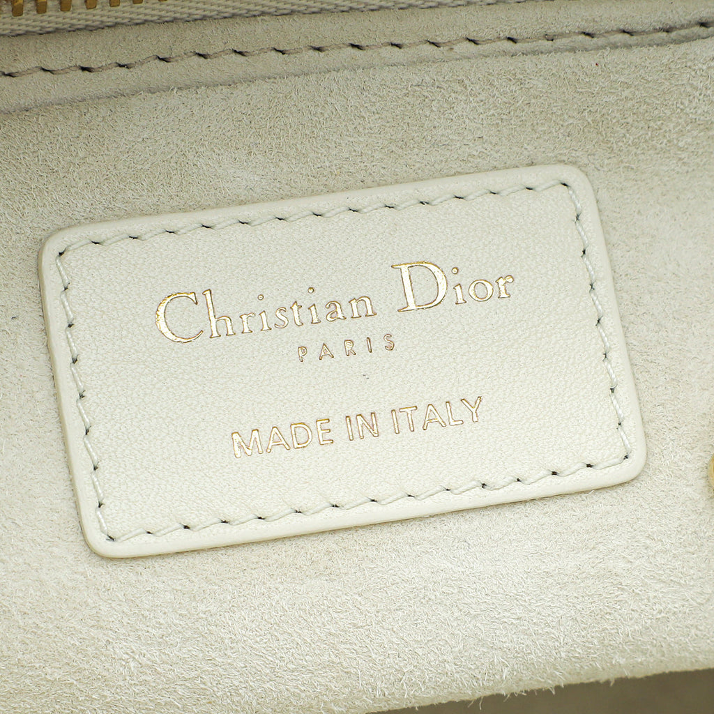 Christian Dior White The Lady 95.22 Bag