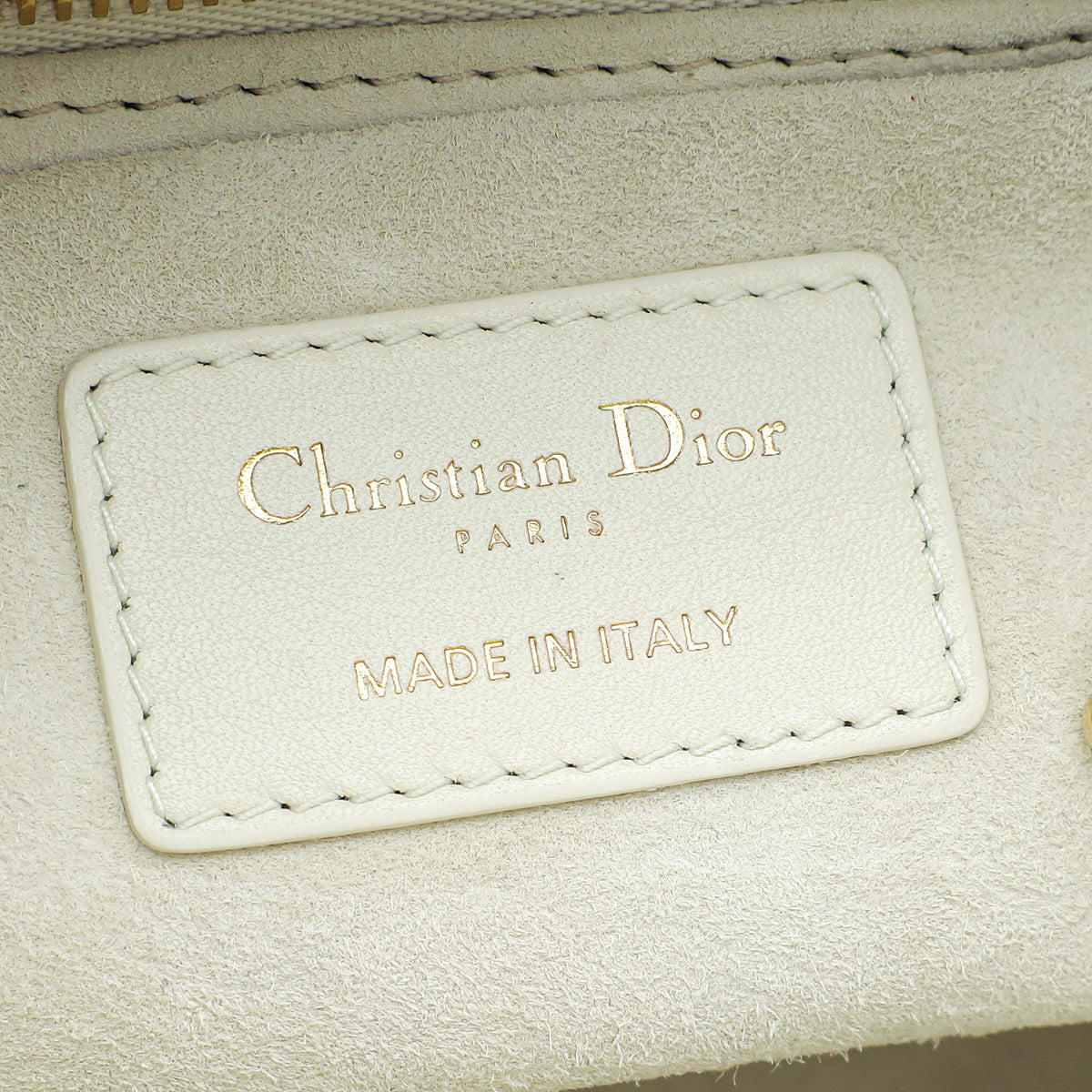 Christian Dior White The Lady 95.22 Bag