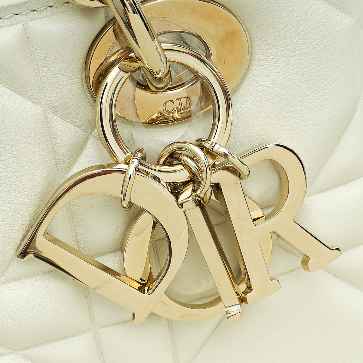 Christian Dior White The Lady 95.22 Bag