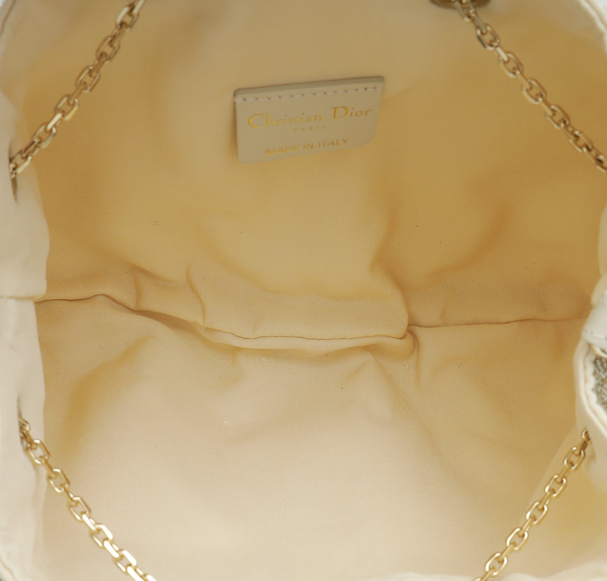 Christian Dior Dusty Ivory Cannage Dream Bucket Bag