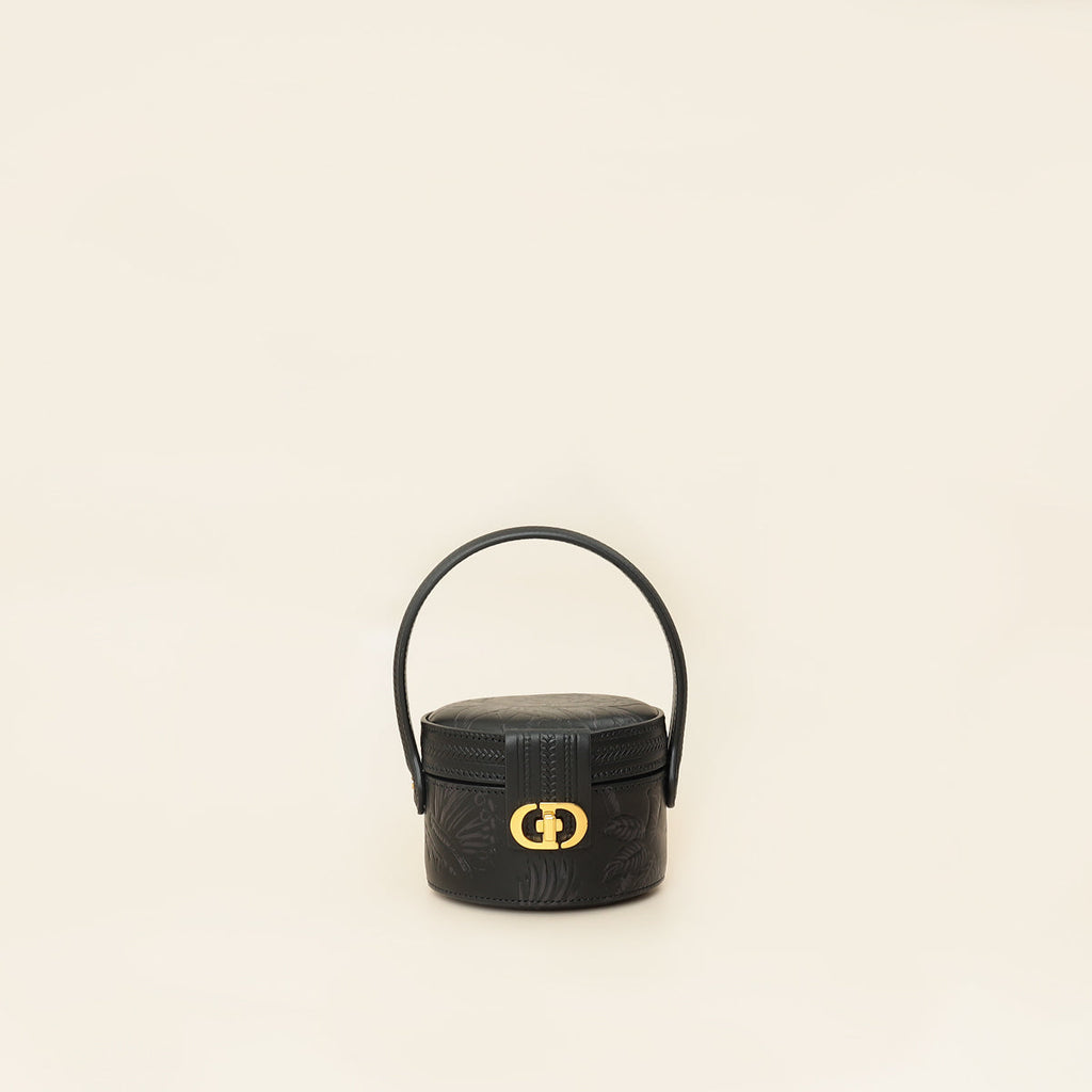 Christian Dior Black Top Handle Clutch