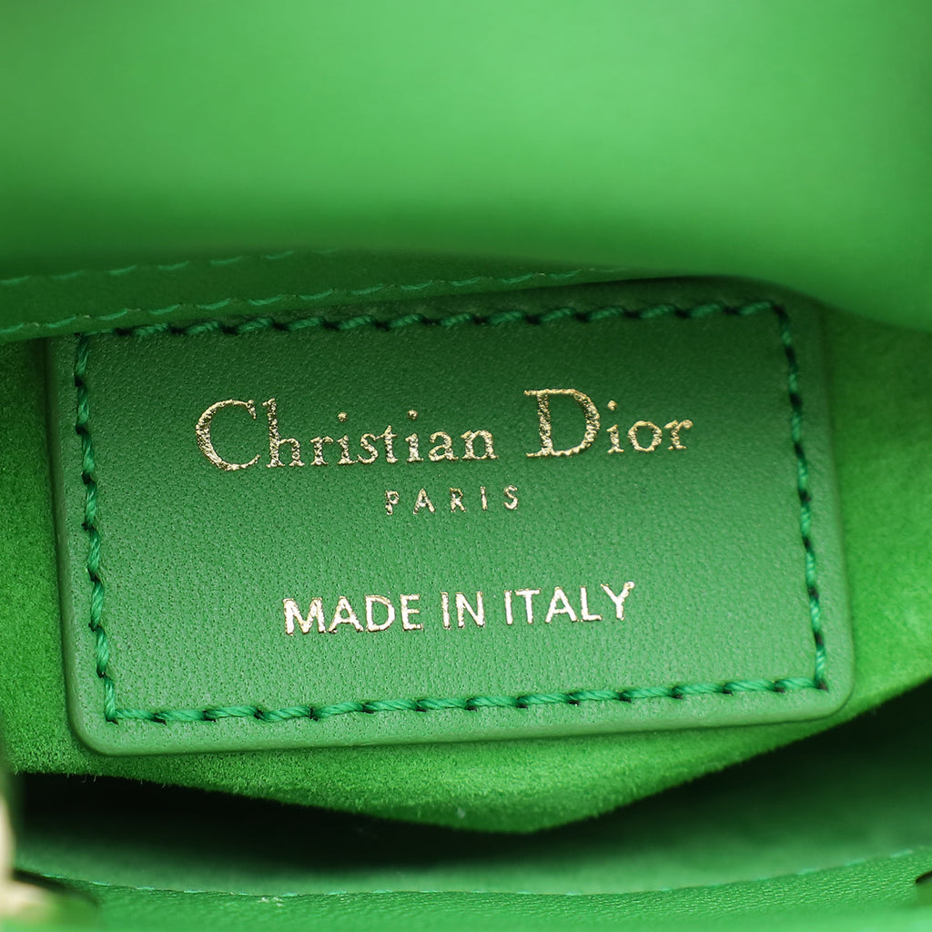 Christian Dior Green Micro Lady Dior Bag
