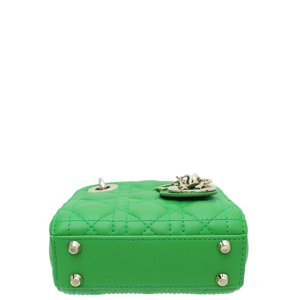 Christian Dior Green Micro Lady Dior Bag