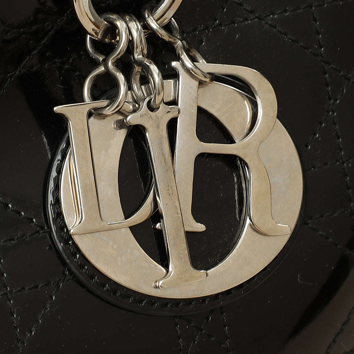 Christian Dior Black Lady Dior Large Bag