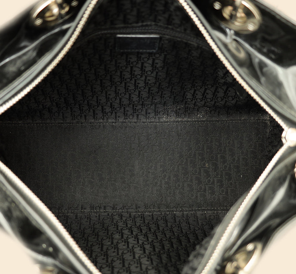 Christian Dior Black Lady Dior Large Bag