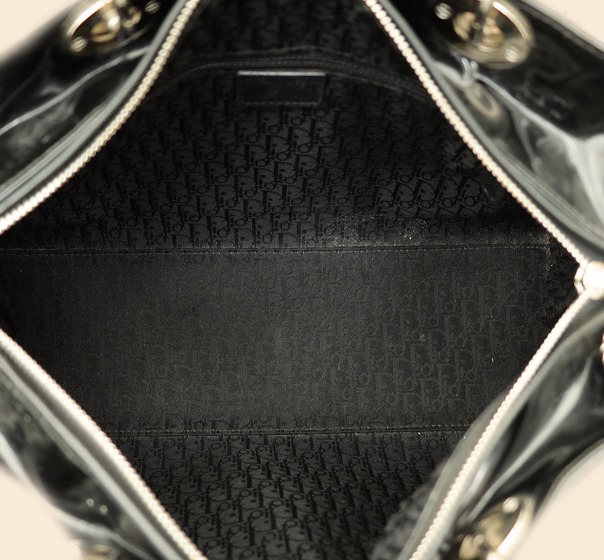 Christian Dior Black Lady Dior Large Bag