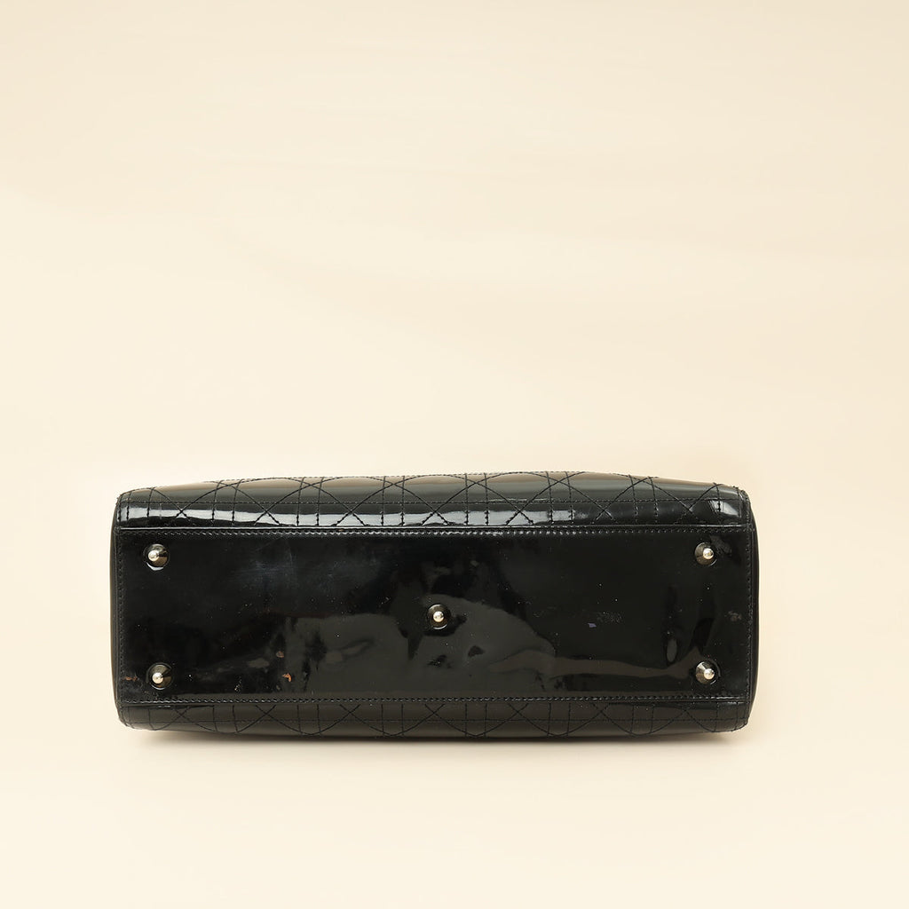 Christian Dior Black Lady Dior Large Bag