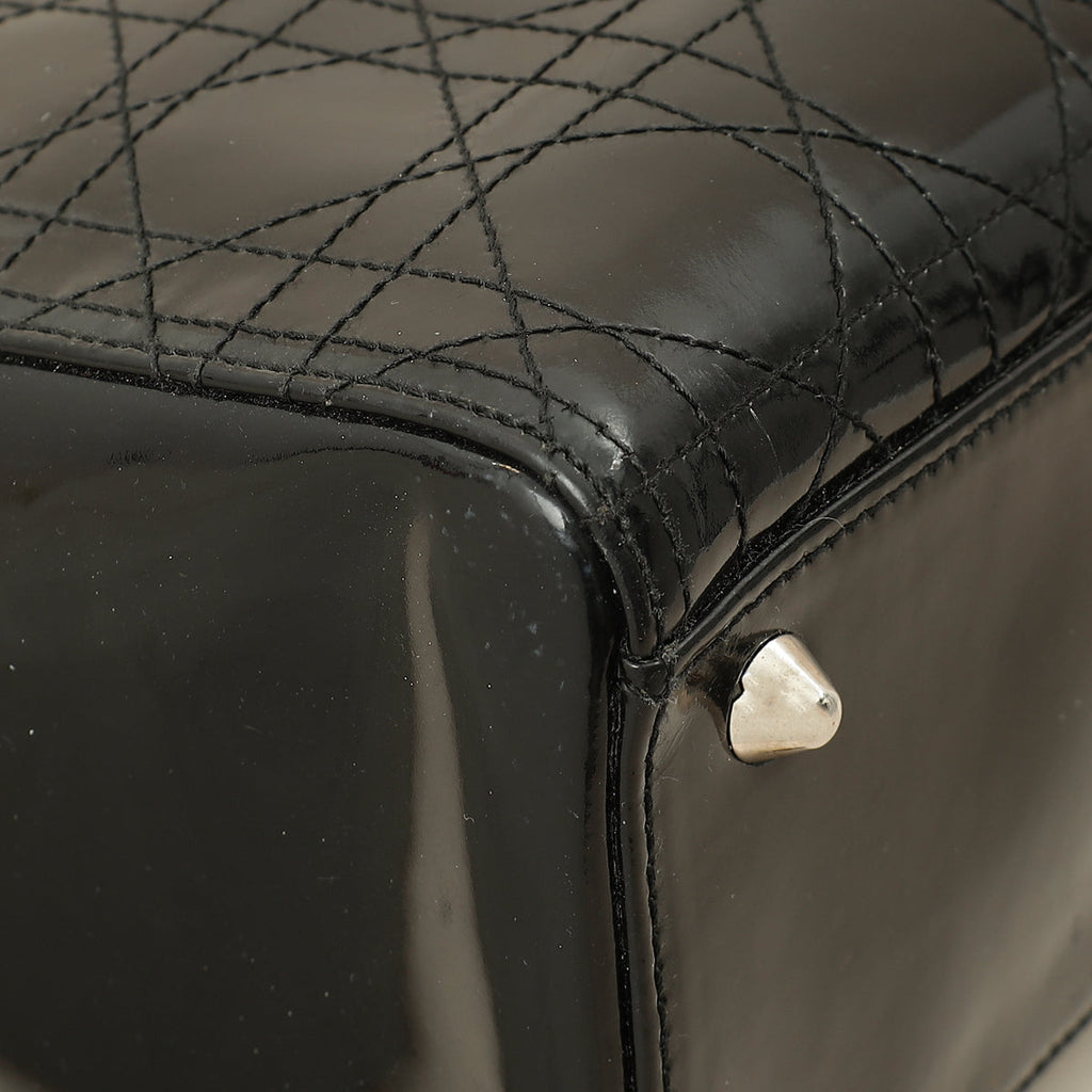 Christian Dior Black Lady Dior Large Bag