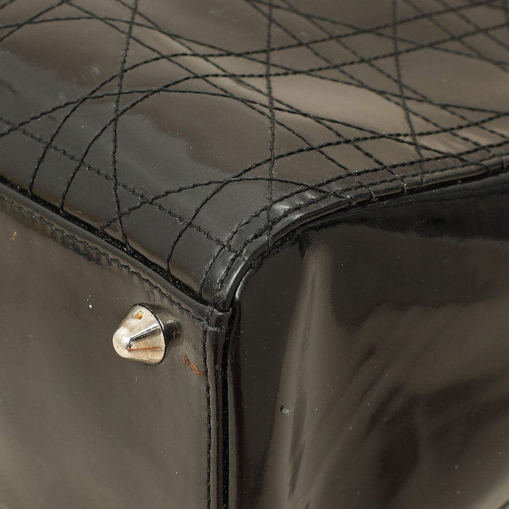 Christian Dior Black Lady Dior Large Bag