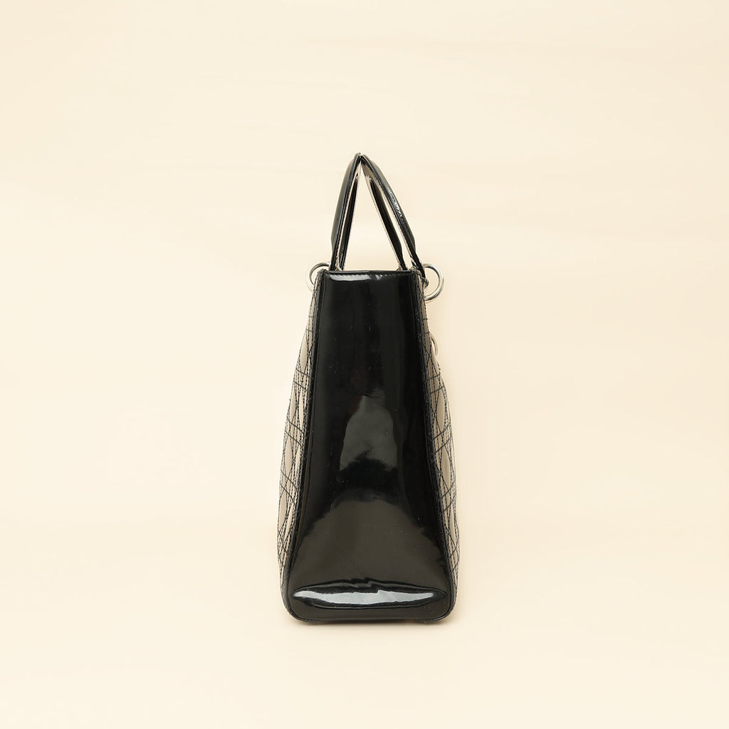 Christian Dior Black Lady Dior Large Bag