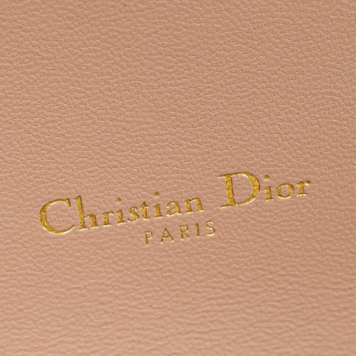 Christian Dior Rose De Vents Caro Cannage Pouch With Chain