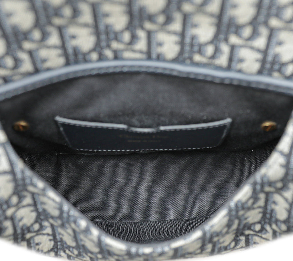 Christian Dior Navy Dior Oblique Bobby Medium Bag