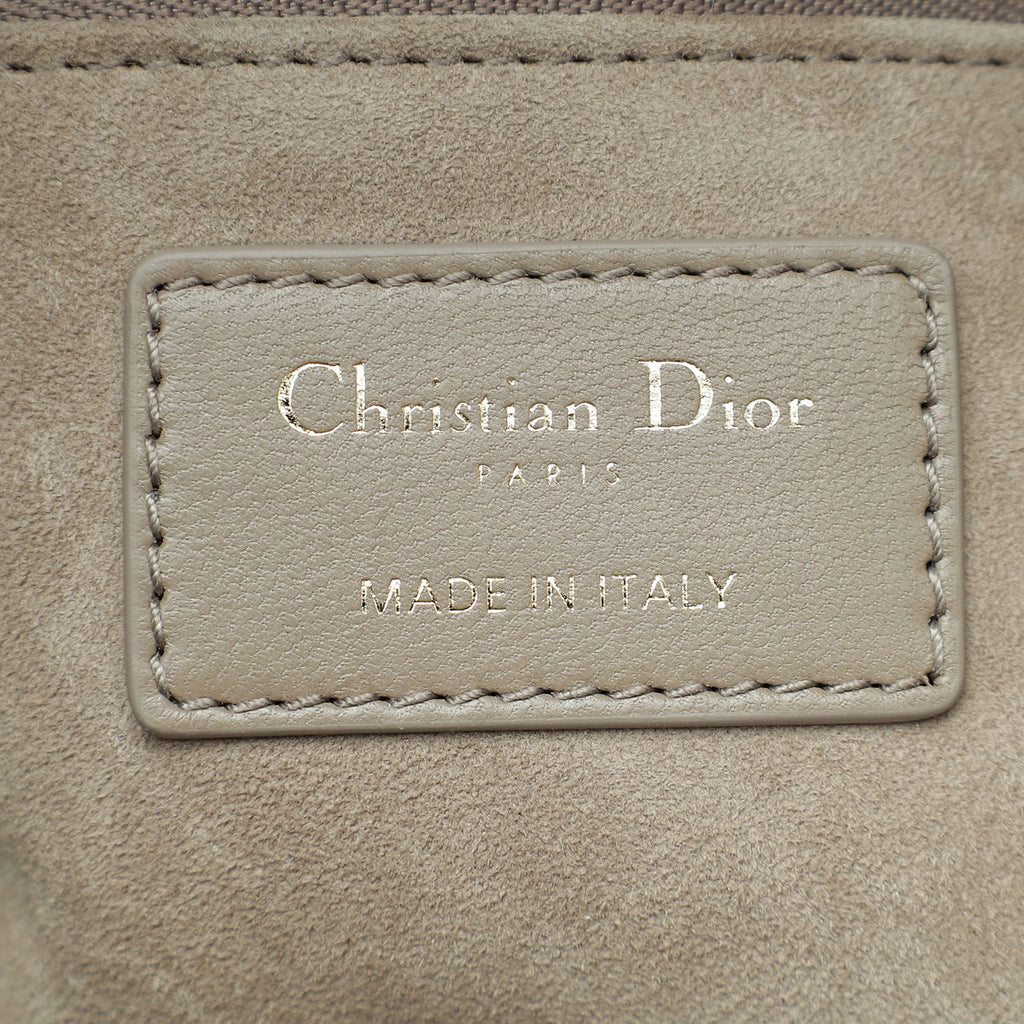 Christian Dior Etoupe My ABCDior Lady Dior Bag w/Badges