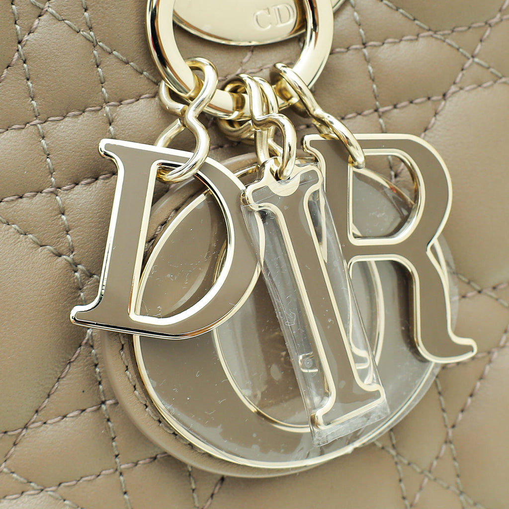 Christian Dior Etoupe My ABCDior Lady Dior Bag w/Badges