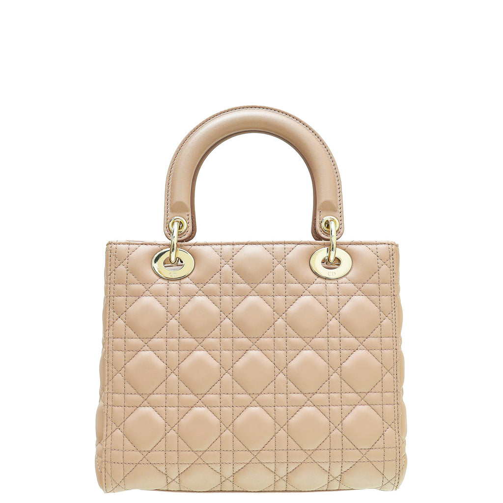 Christian Dior Rose Des Vents Lady Dior Medium Bag