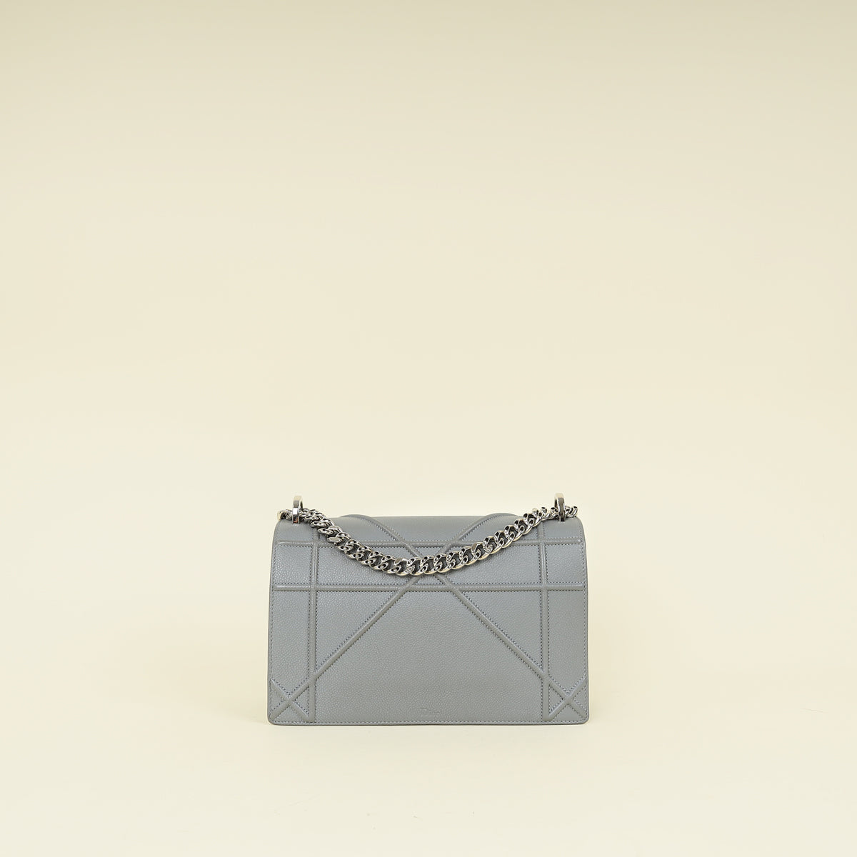 Christian Dior Gray Diorama Flap Medium Shoulder Bag