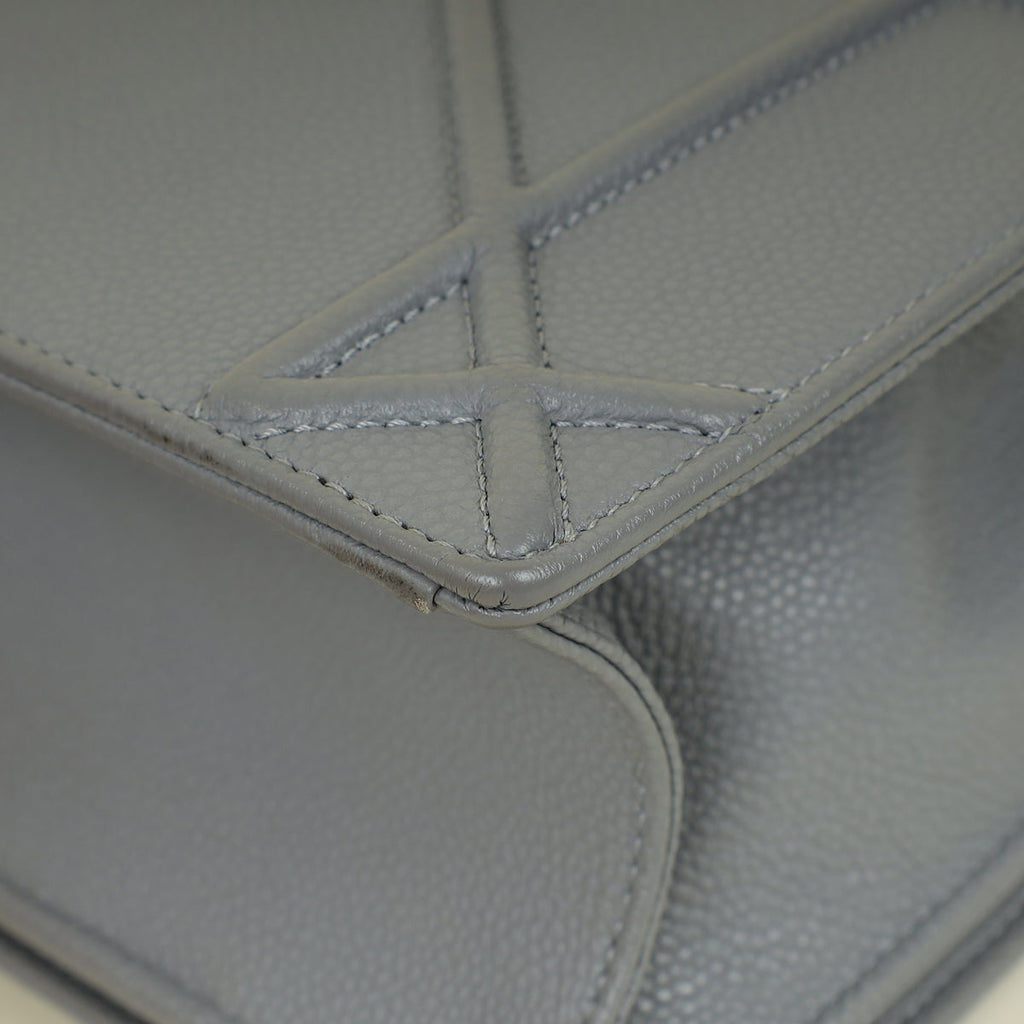 Christian Dior Gray Diorama Flap Medium Shoulder Bag
