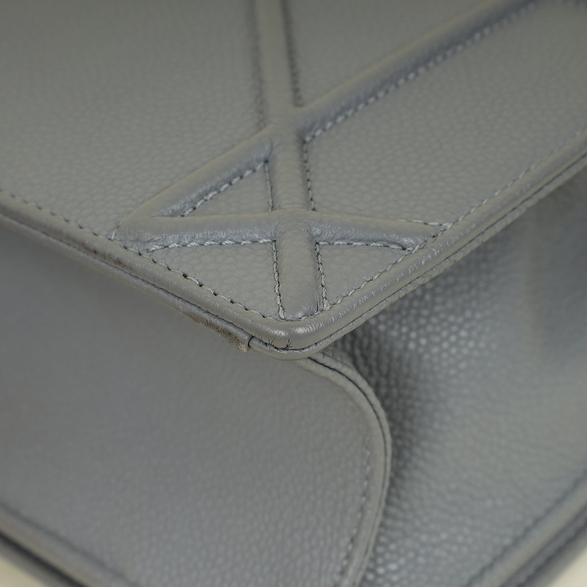 Christian Dior Gray Diorama Flap Medium Shoulder Bag