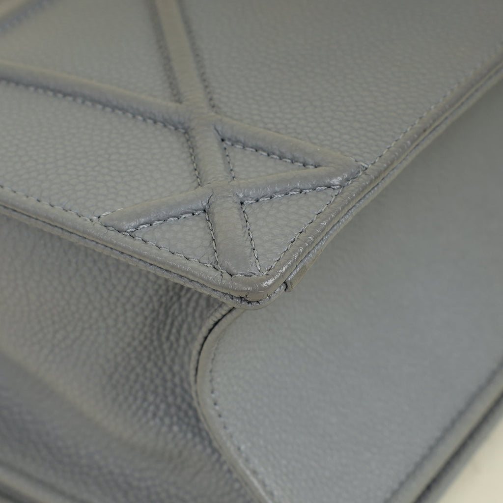 Christian Dior Gray Diorama Flap Medium Shoulder Bag