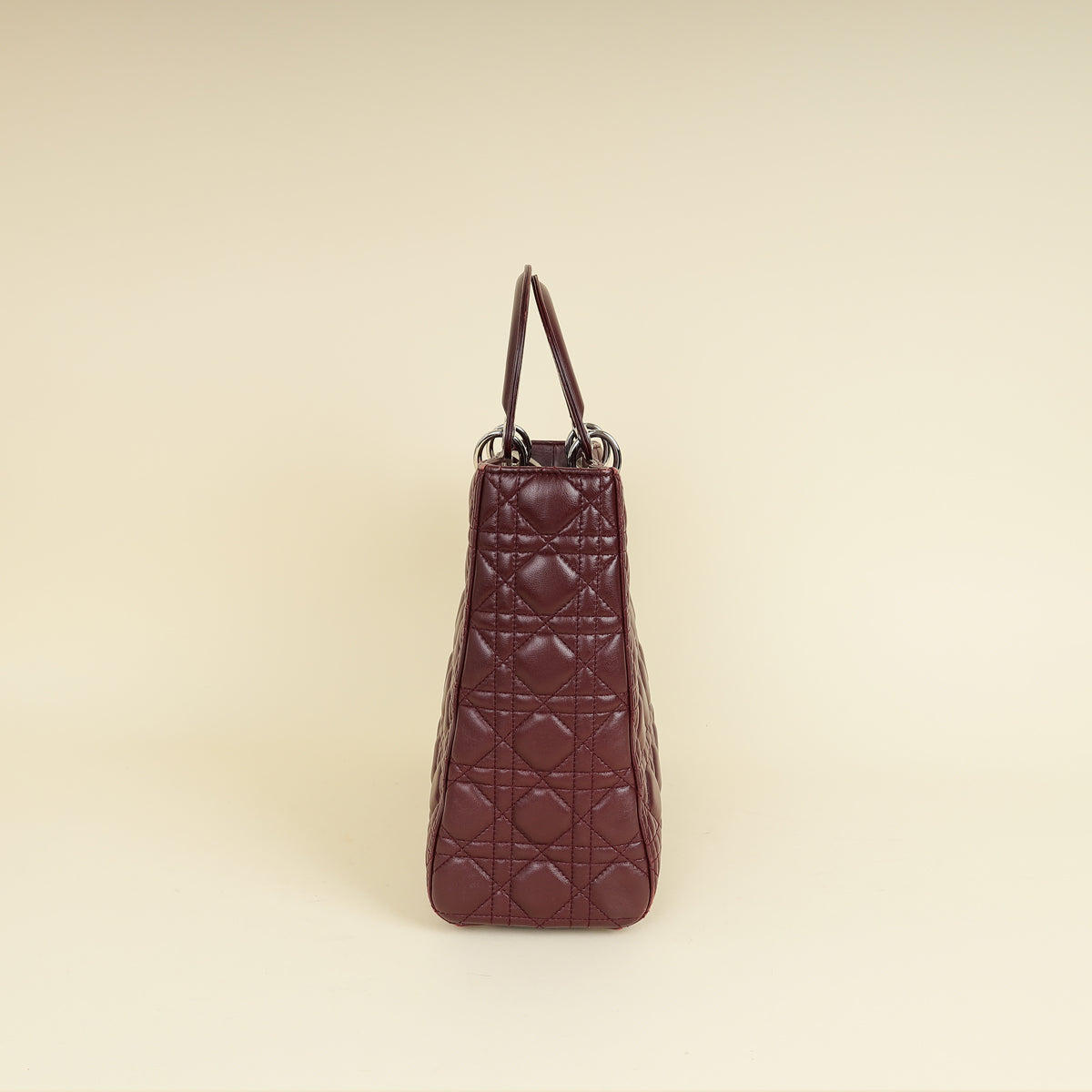 Christian Dior Burgundy Lady Dior Large Bag
