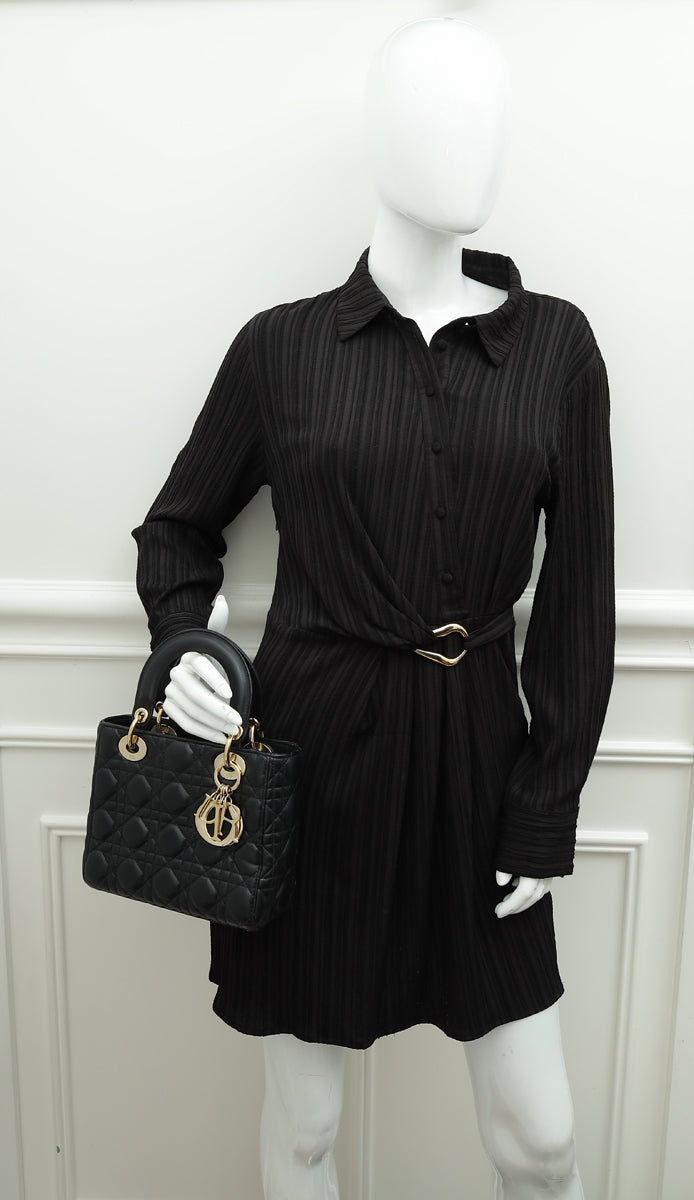 Christian Dior Black My ABCDior Lady Dior Small Bag