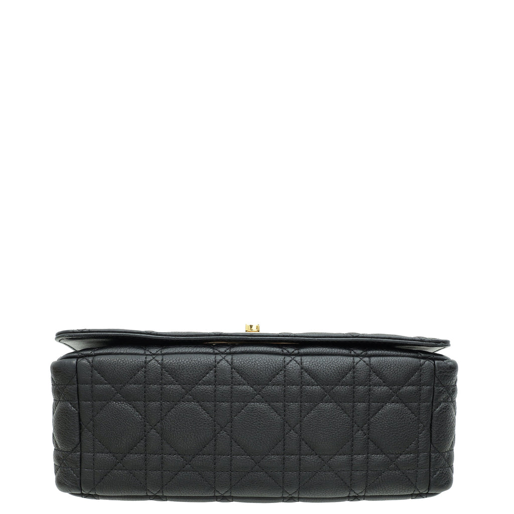 Christian Dior Black Supple Cannage Caro Medium Bag