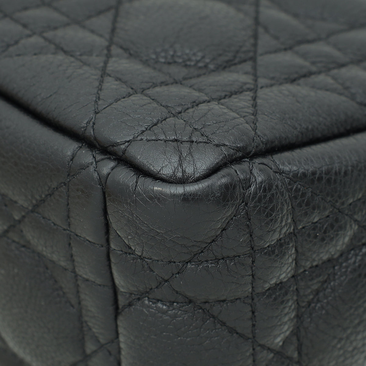 Christian Dior Black Supple Cannage Caro Medium Bag