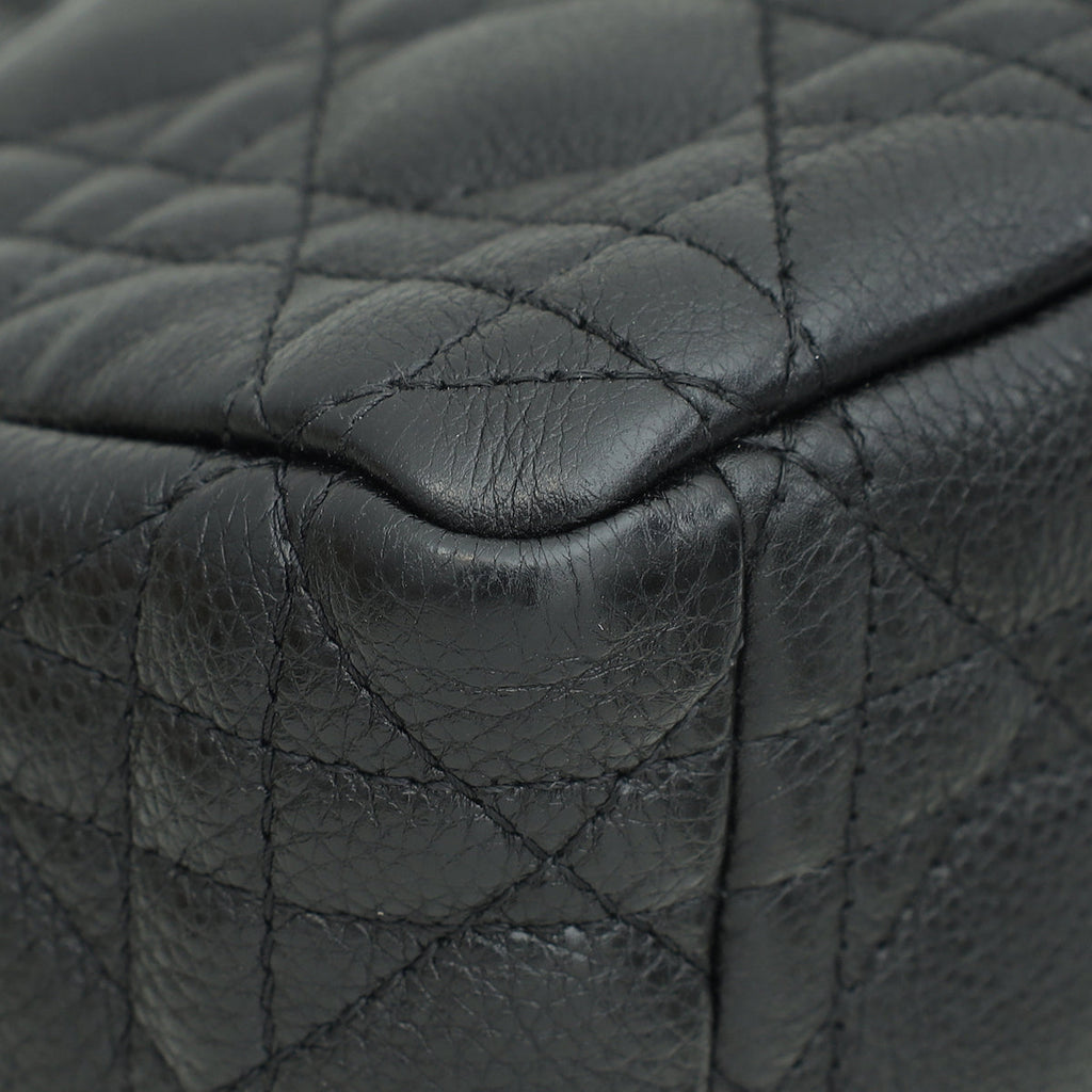 Christian Dior Black Supple Cannage Caro Medium Bag