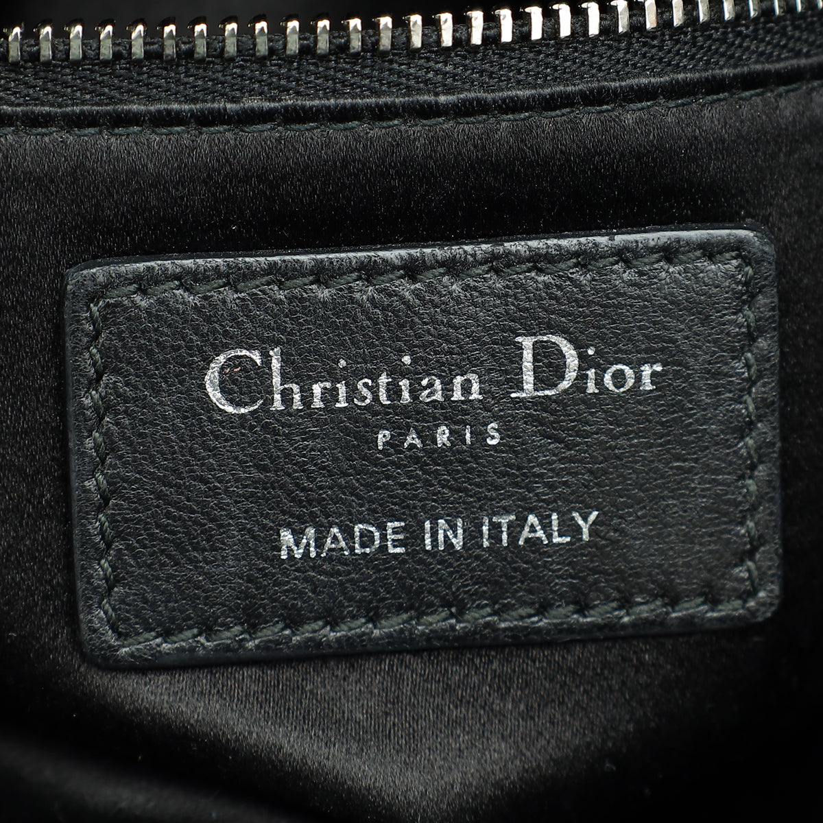 Christian Dior Black Lady Dior Cannage Satin Strass Mini Bag