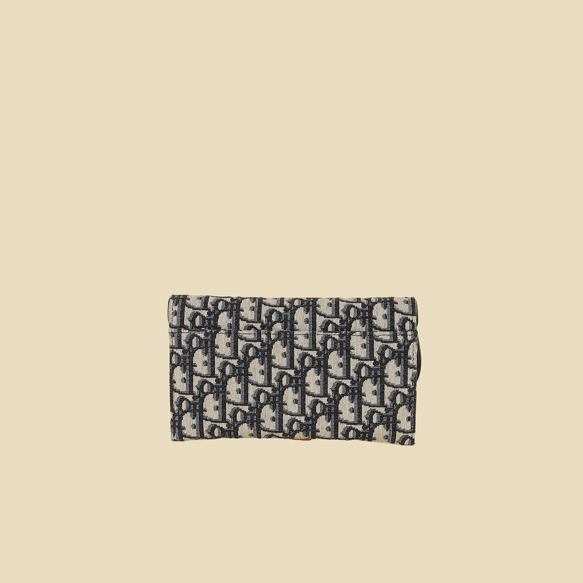 Christian Dior Blue Oblique Saddle Wallet on Chain