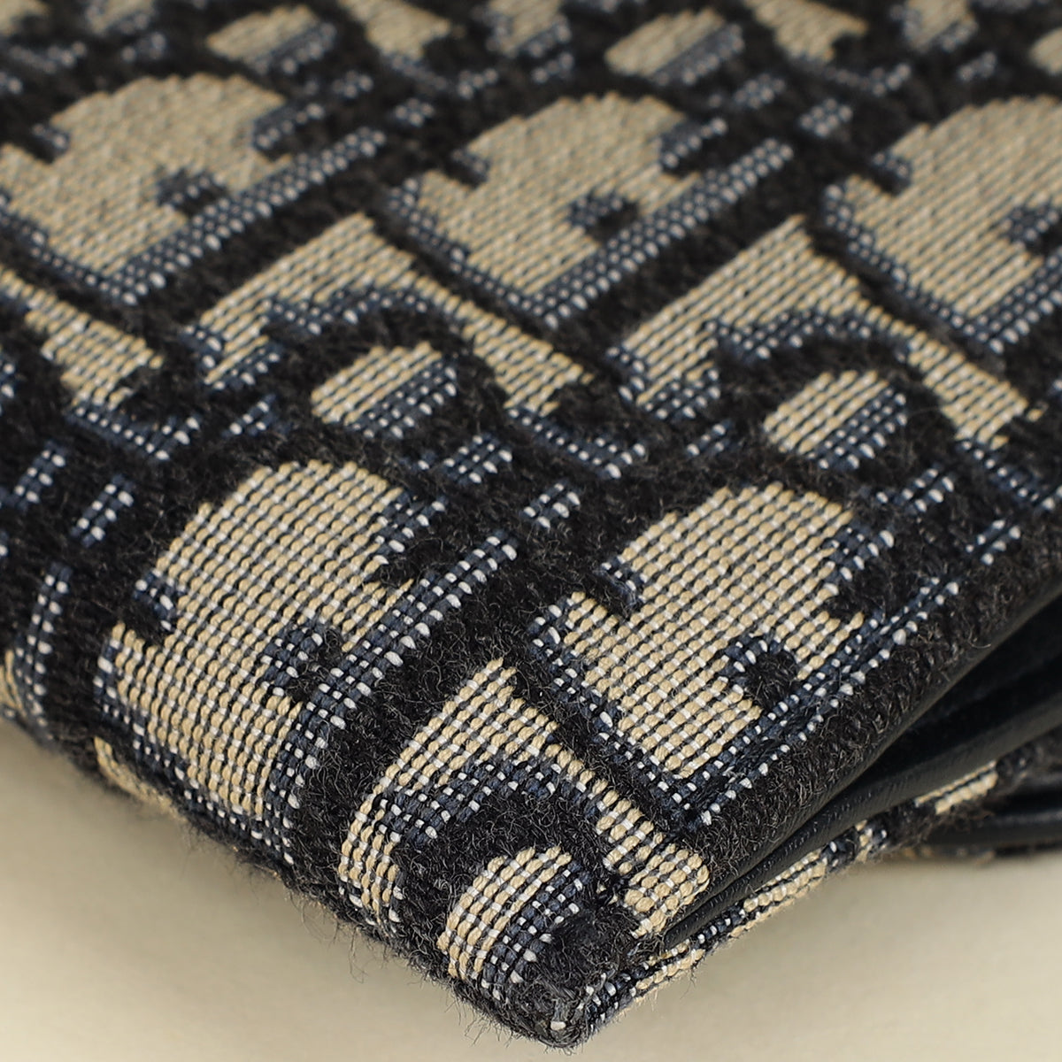 Christian Dior Blue Oblique Saddle Wallet on Chain