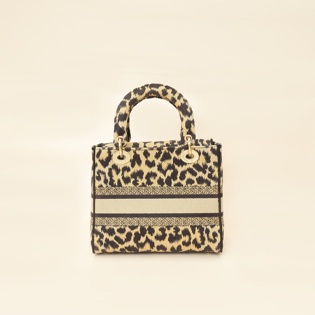 Christian Dior Bicolor Lady D-Lite Mizza Embroidered Medium Bag