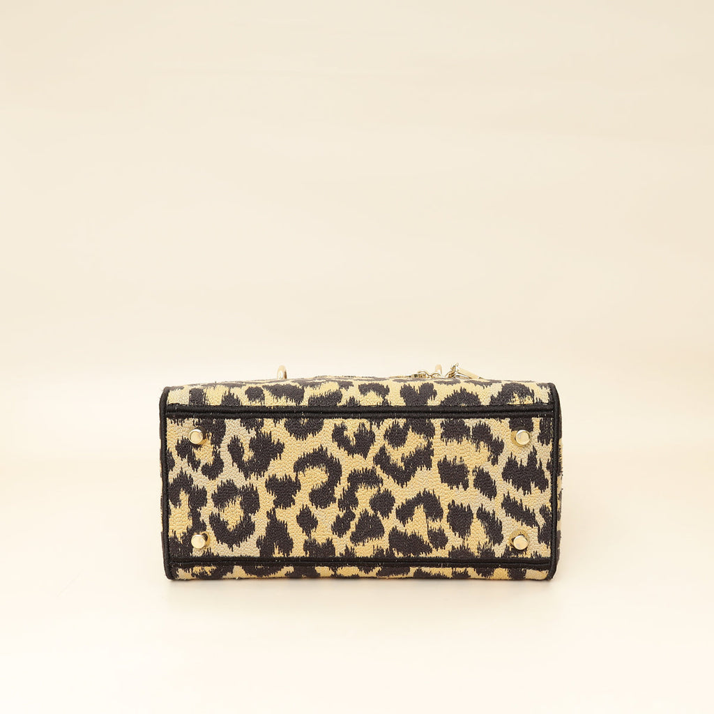 Christian Dior Bicolor Lady D-Lite Mizza Embroidered Medium Bag