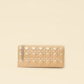 Christian Dior Metallic Gold Cannage Lady Dior Convertible Clutch