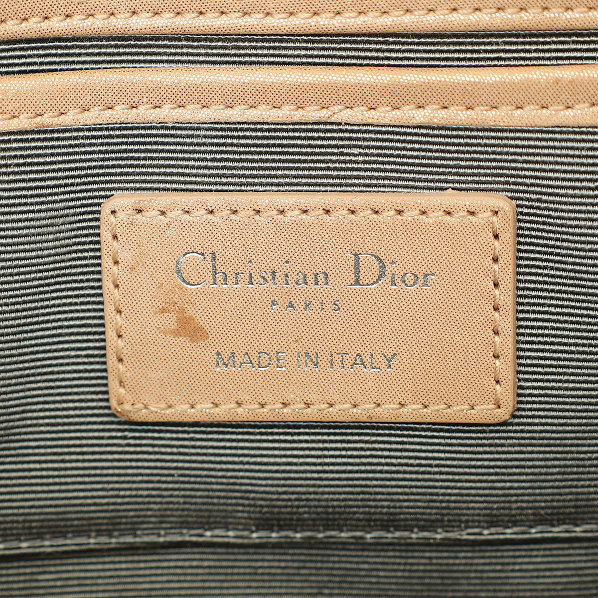 Christian Dior Metallic Gold Cannage Lady Dior Convertible Clutch