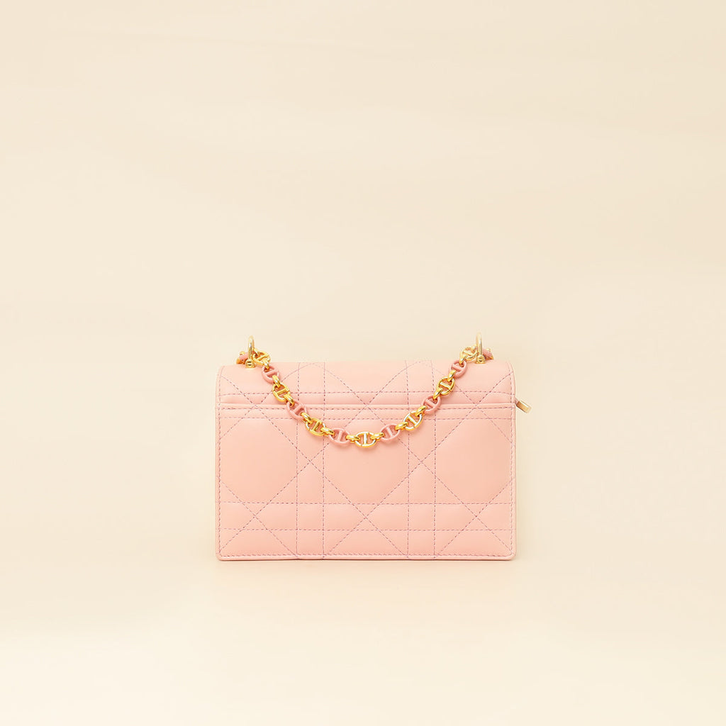Christian Dior Pink Macrocannage Mini Caro Bag
