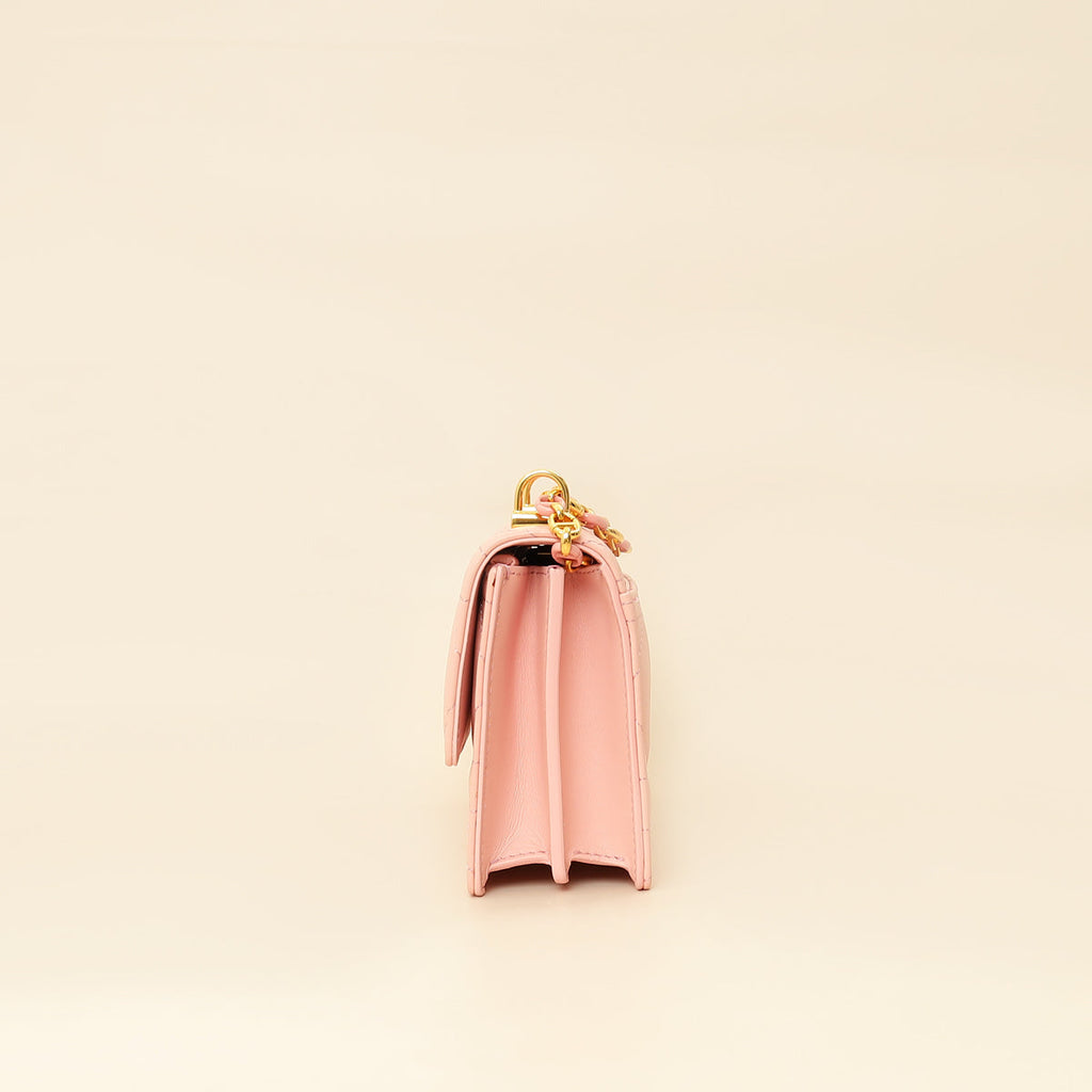 Christian Dior Pink Macrocannage Mini Caro Bag