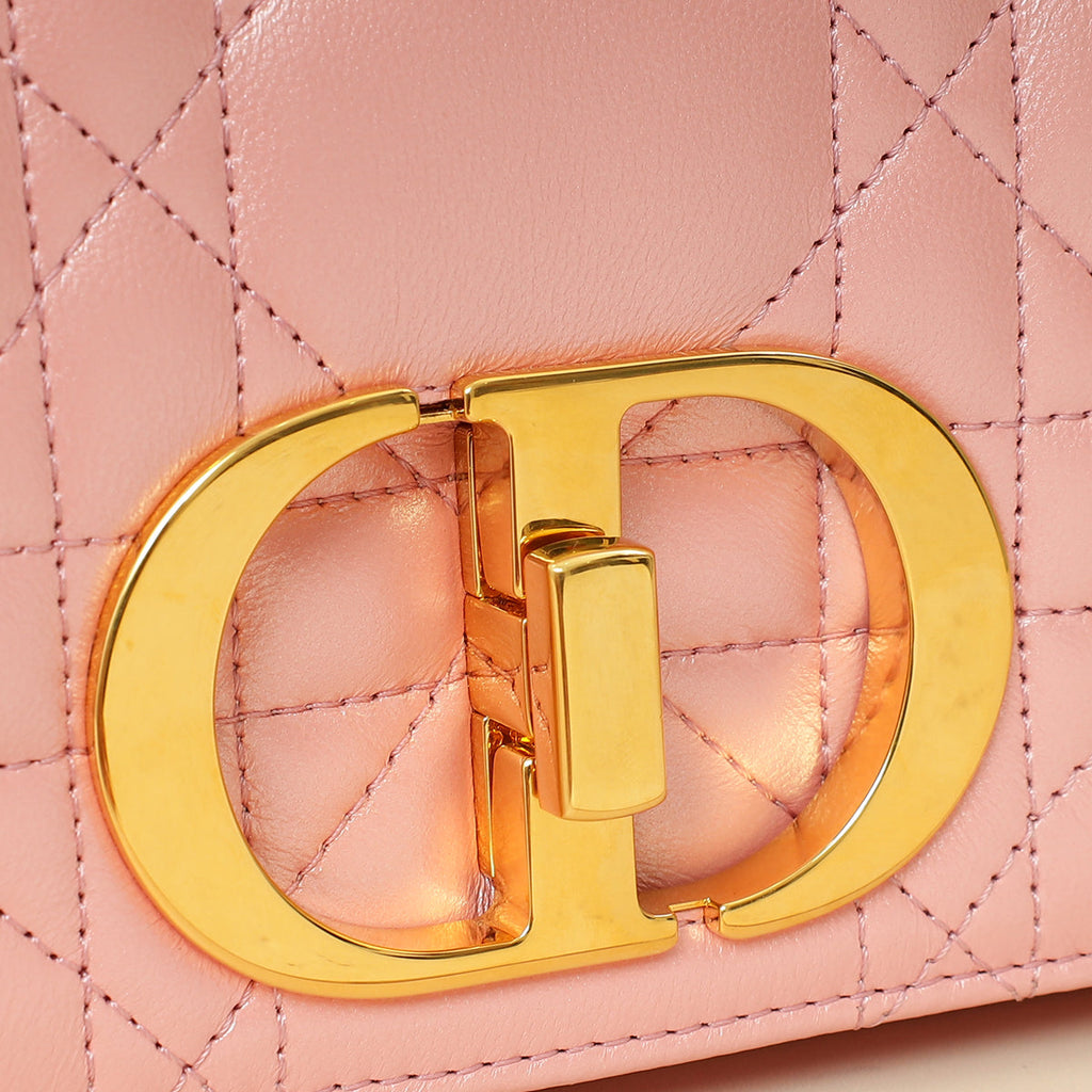 Christian Dior Metallic Macrocannage Small Caro Bag