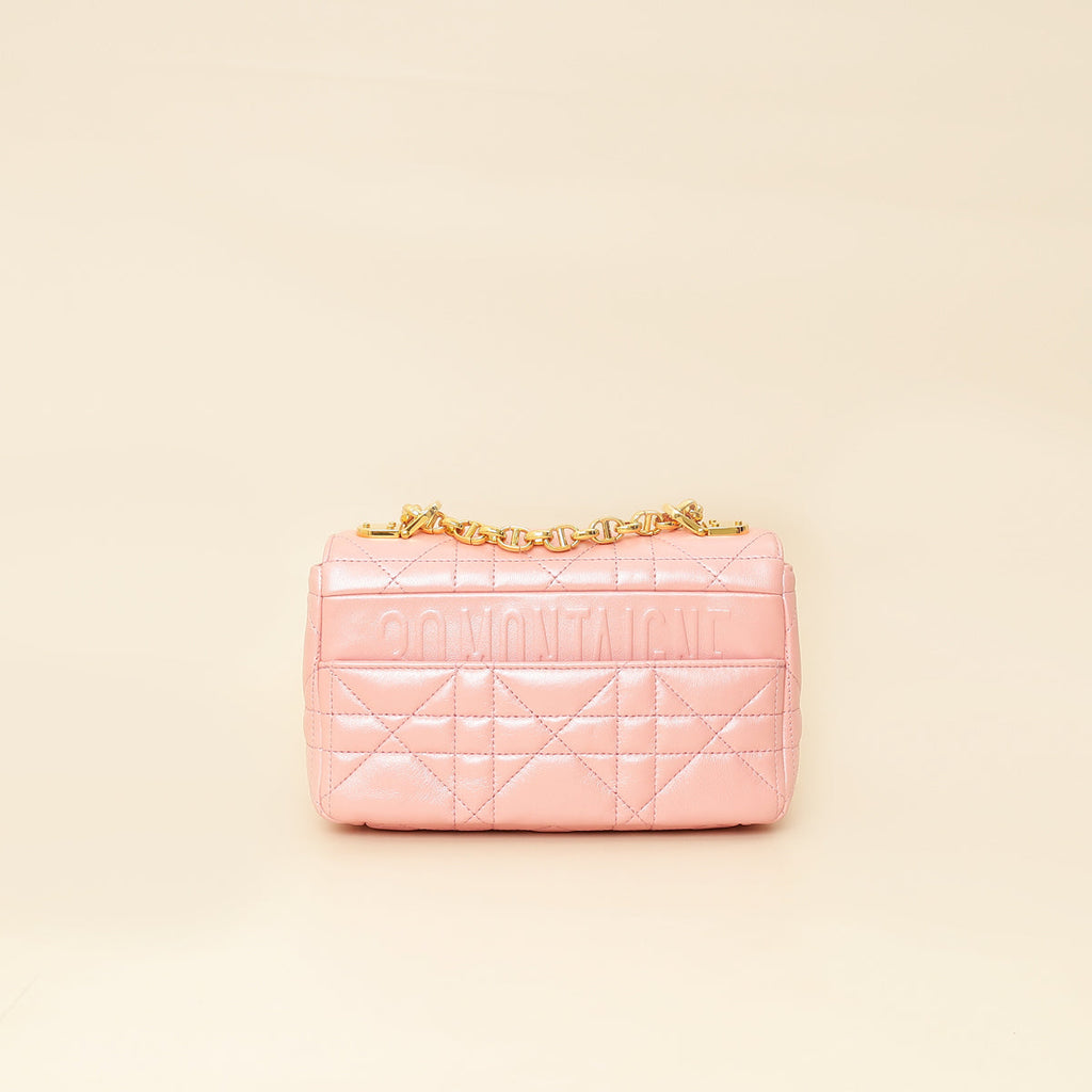 Christian Dior Metallic Macrocannage Small Caro Bag