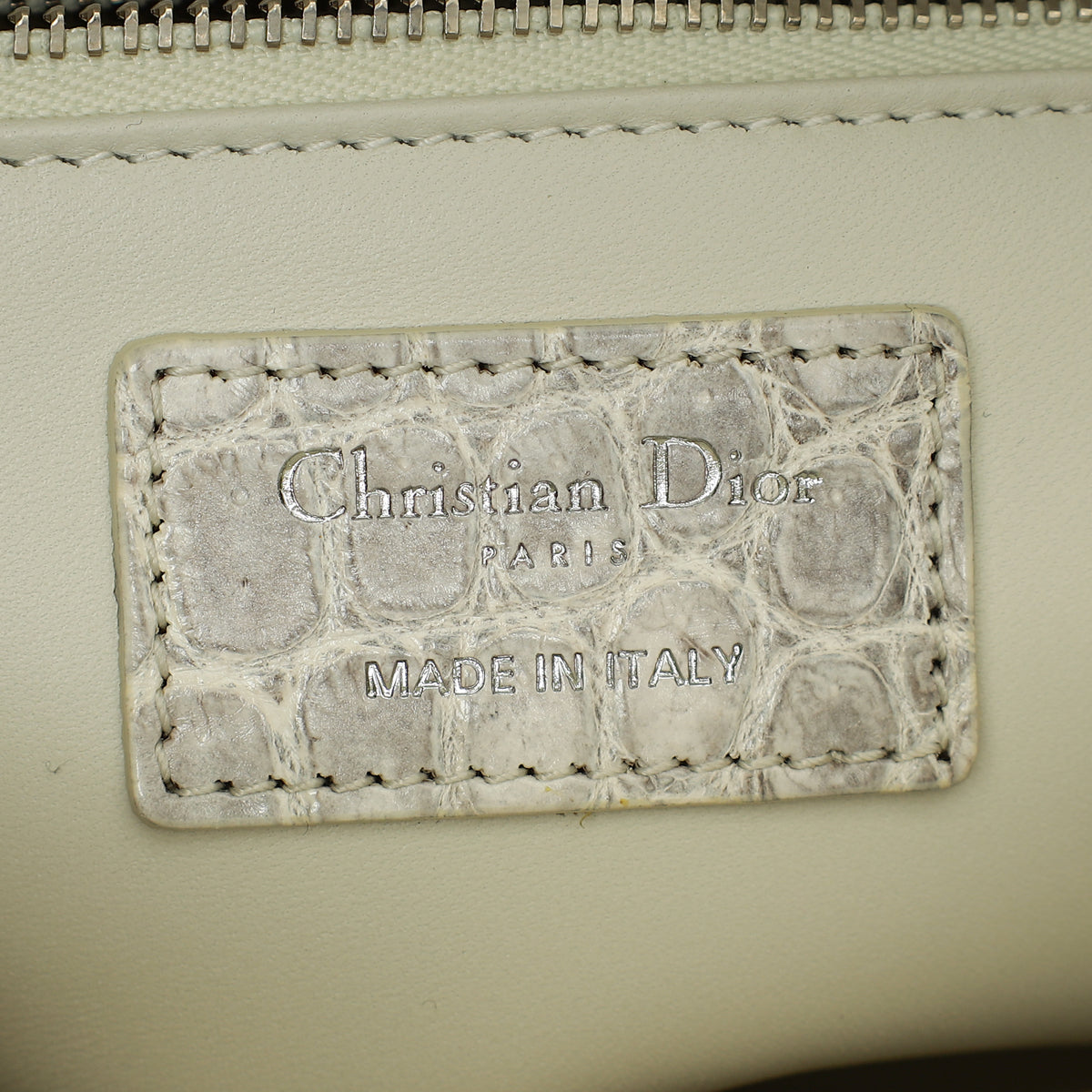 Christian Dior Bicolor Niloticus Crocodile Himalaya Lady Dior Medium Bag