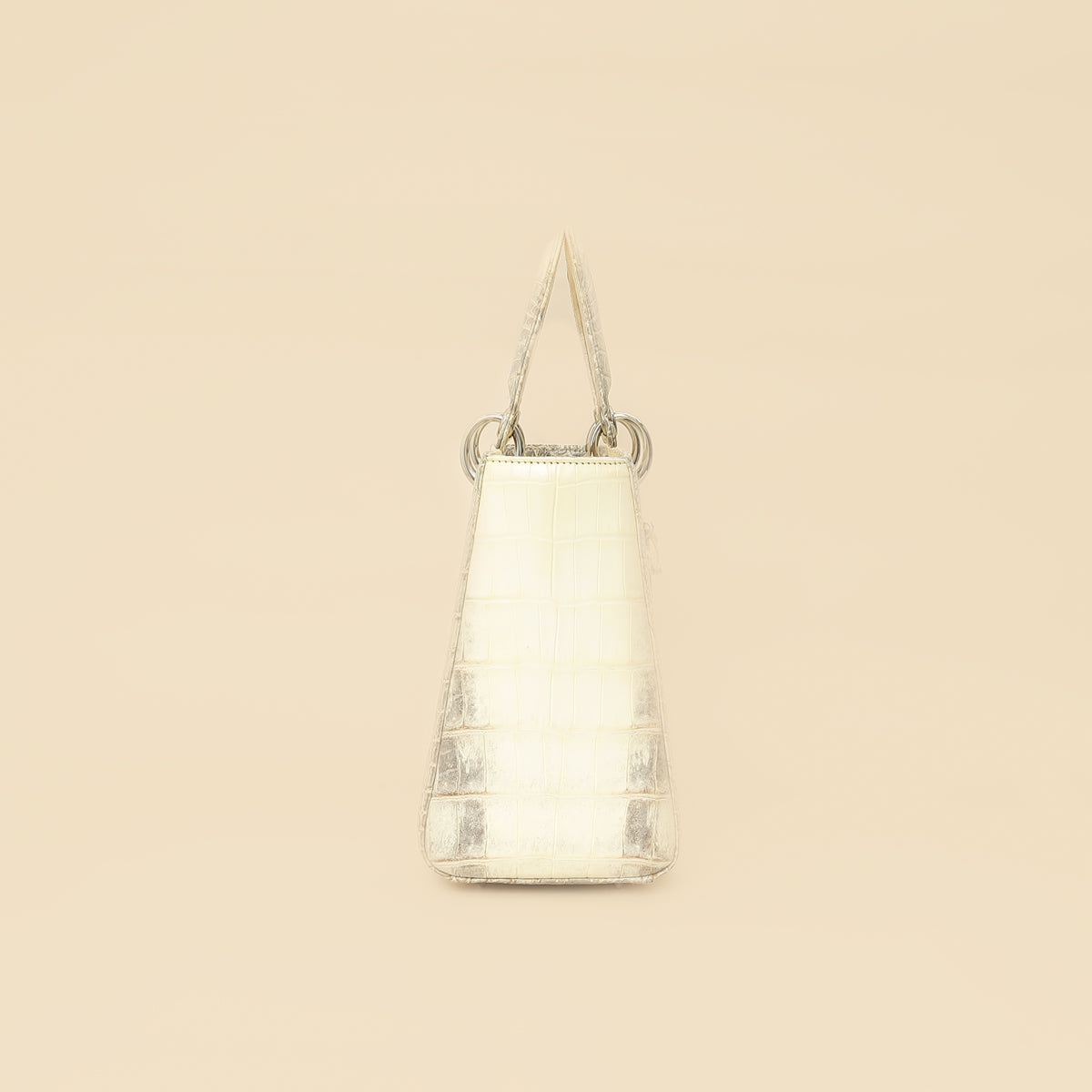 Christian Dior Bicolor Niloticus Crocodile Himalaya Lady Dior Medium Bag