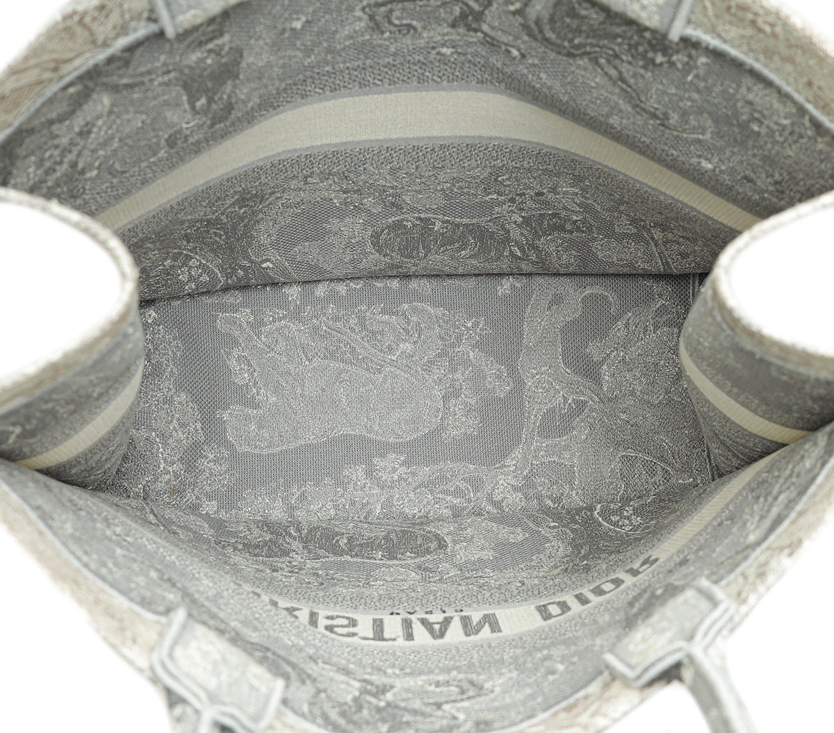 Christian Dior Bicolor Toile De Jouy Reverse Book Tote Large Bag
