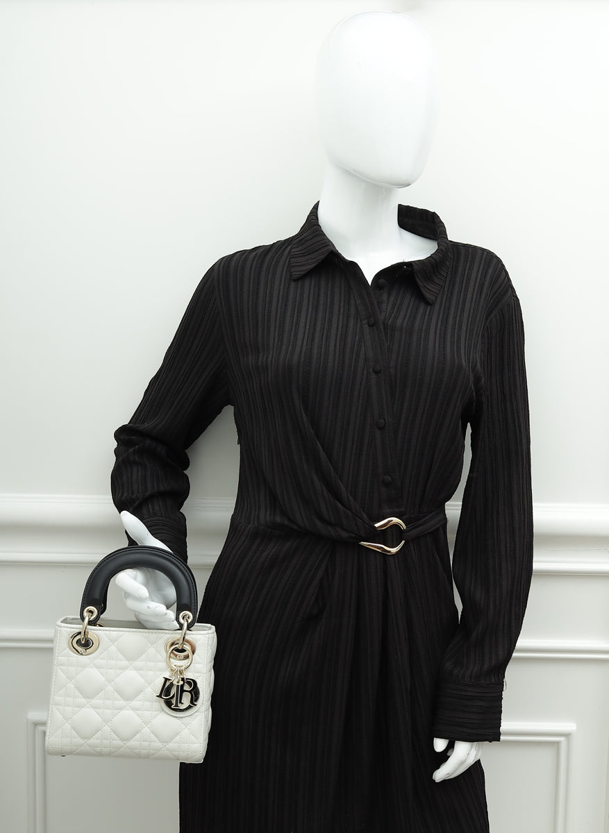 Christian Dior Bicolor Chain Mini Lady Dior Bag